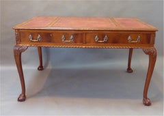 Late 18th Century George III Chippendale Mahogany Writing Table