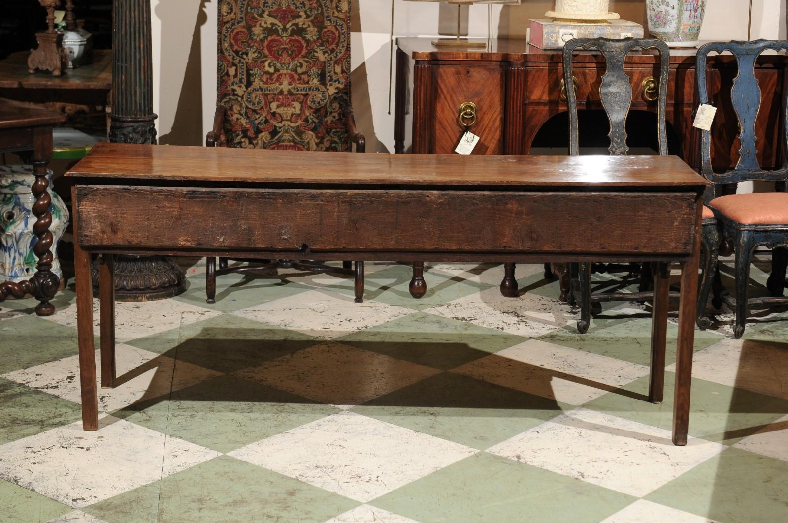 Late 18th Century George III English Oak Dresser Base 3