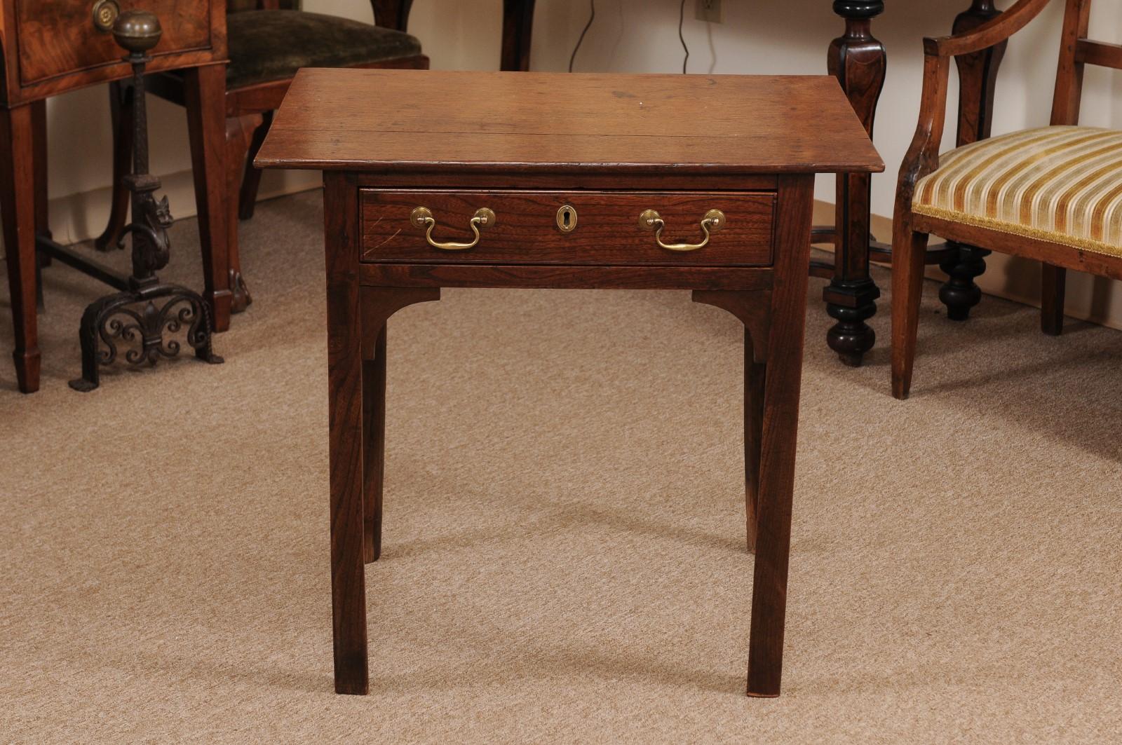 Late 18th Century George III English Oak Side Table 9