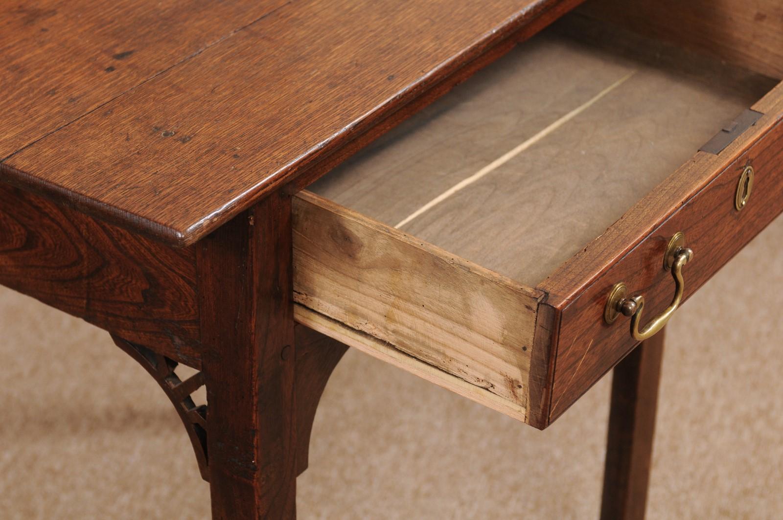 Late 18th Century George III English Oak Side Table 4