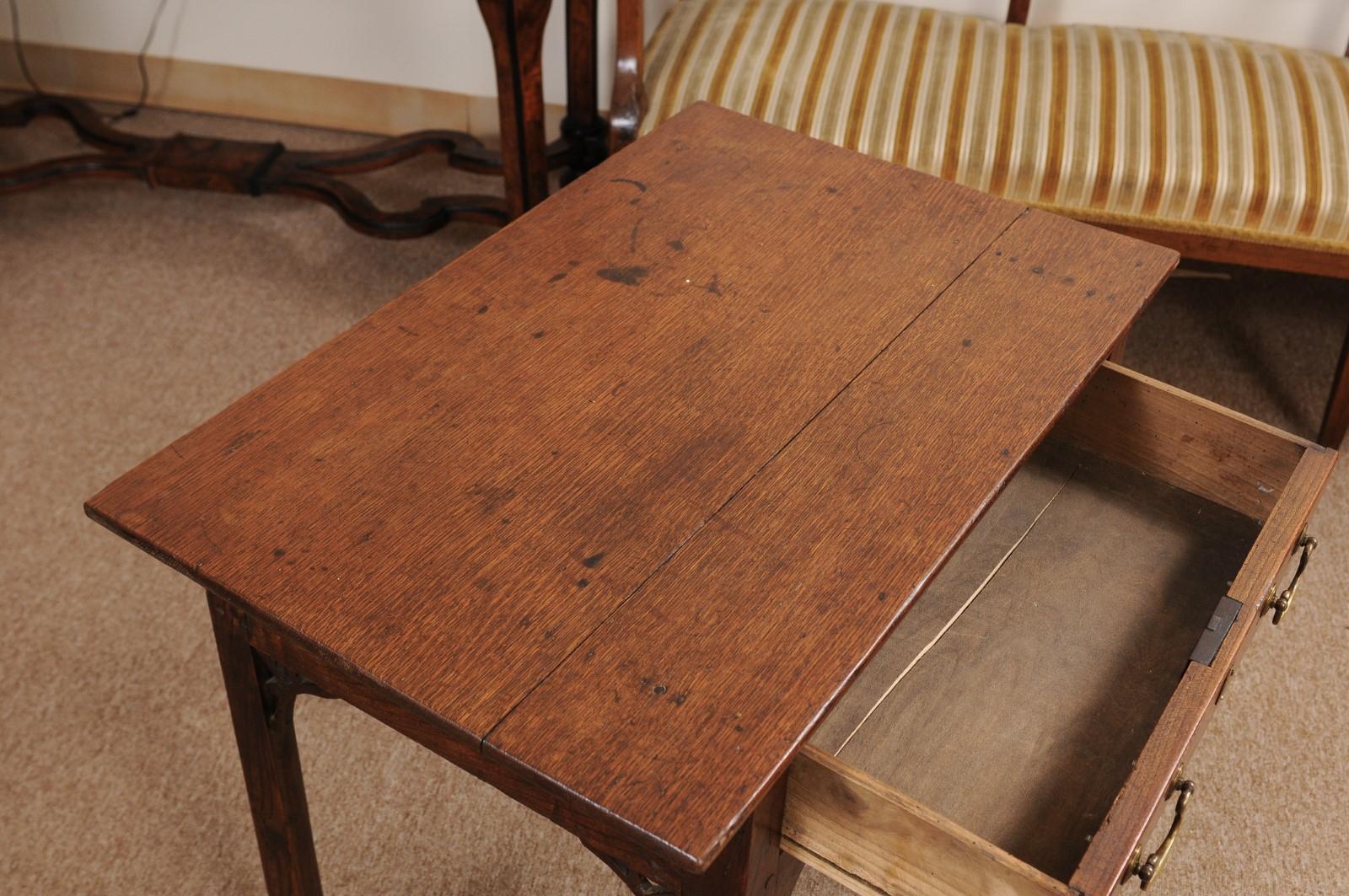 Late 18th Century George III English Oak Side Table 5
