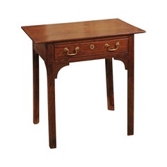 Late 18th Century George III English Oak Side Table