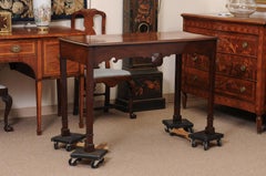 Late 18th Century George III Mahogany Console Table with Shell Carving