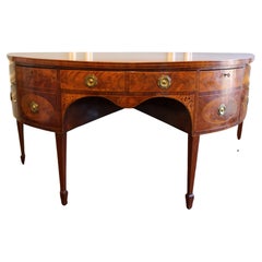 Late 18th Century George III Mahogany Demilune Sideboard