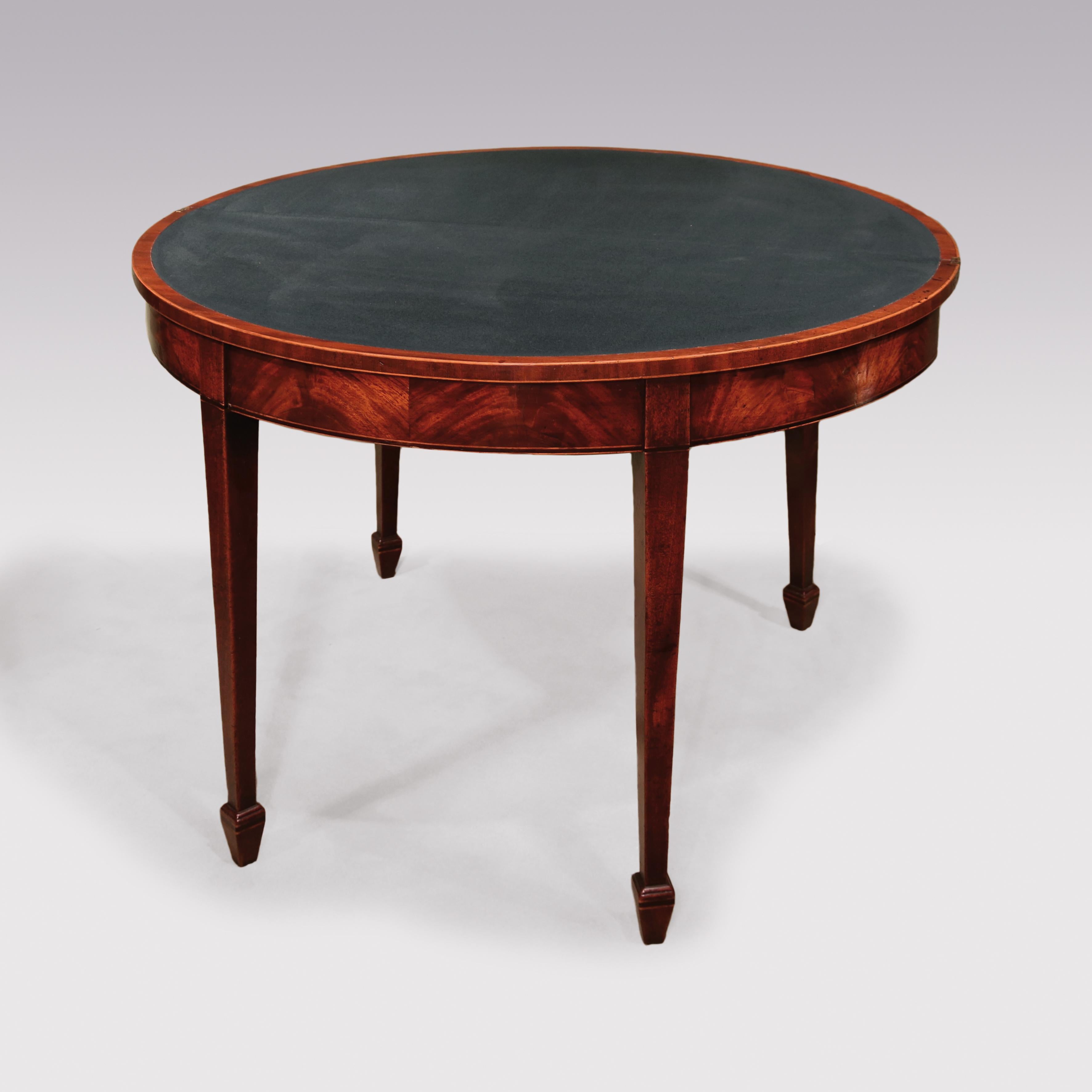 antique round card table