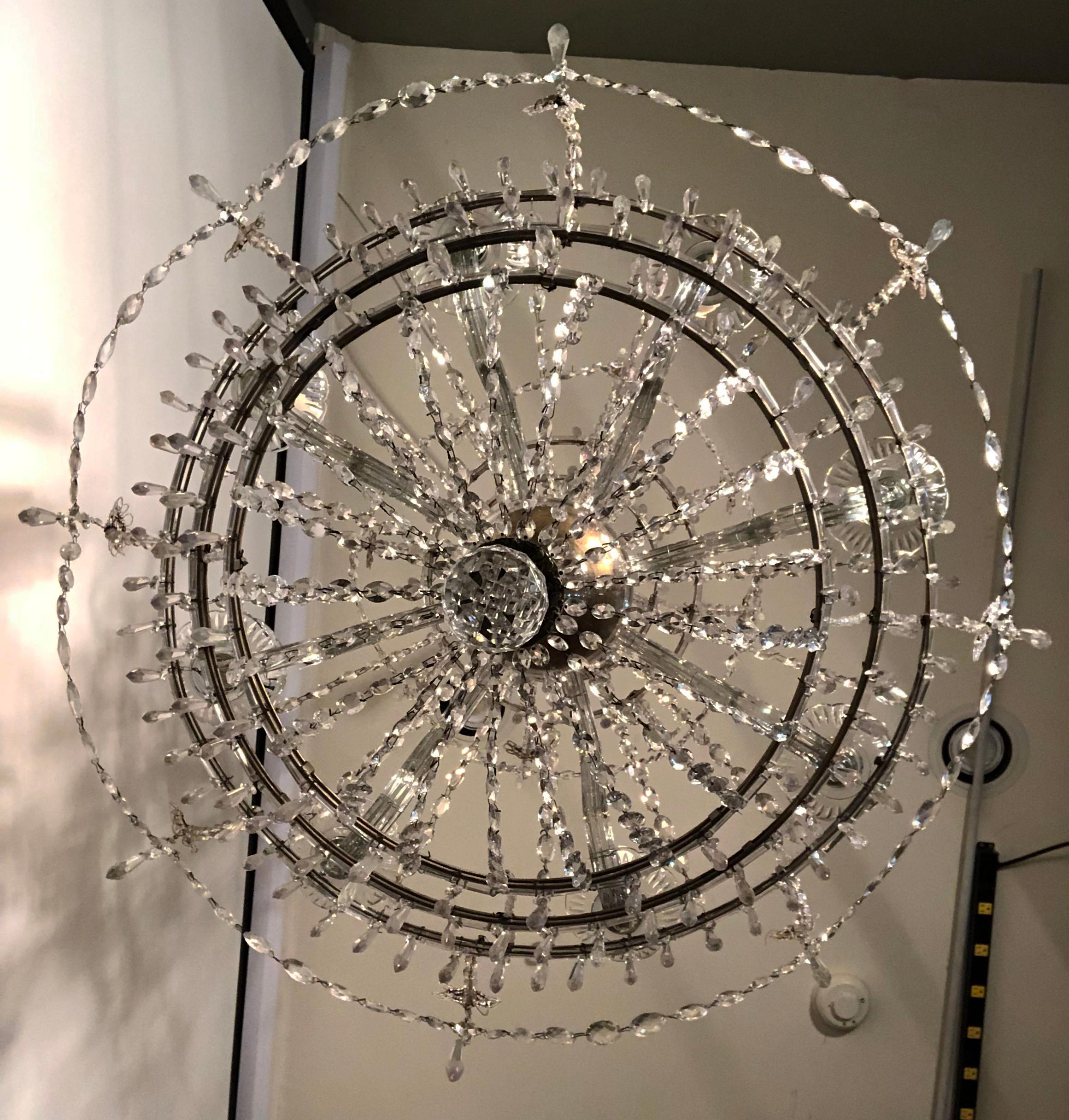 Late 18th Century Georgian Crystal 8-Arm Chandelier 2