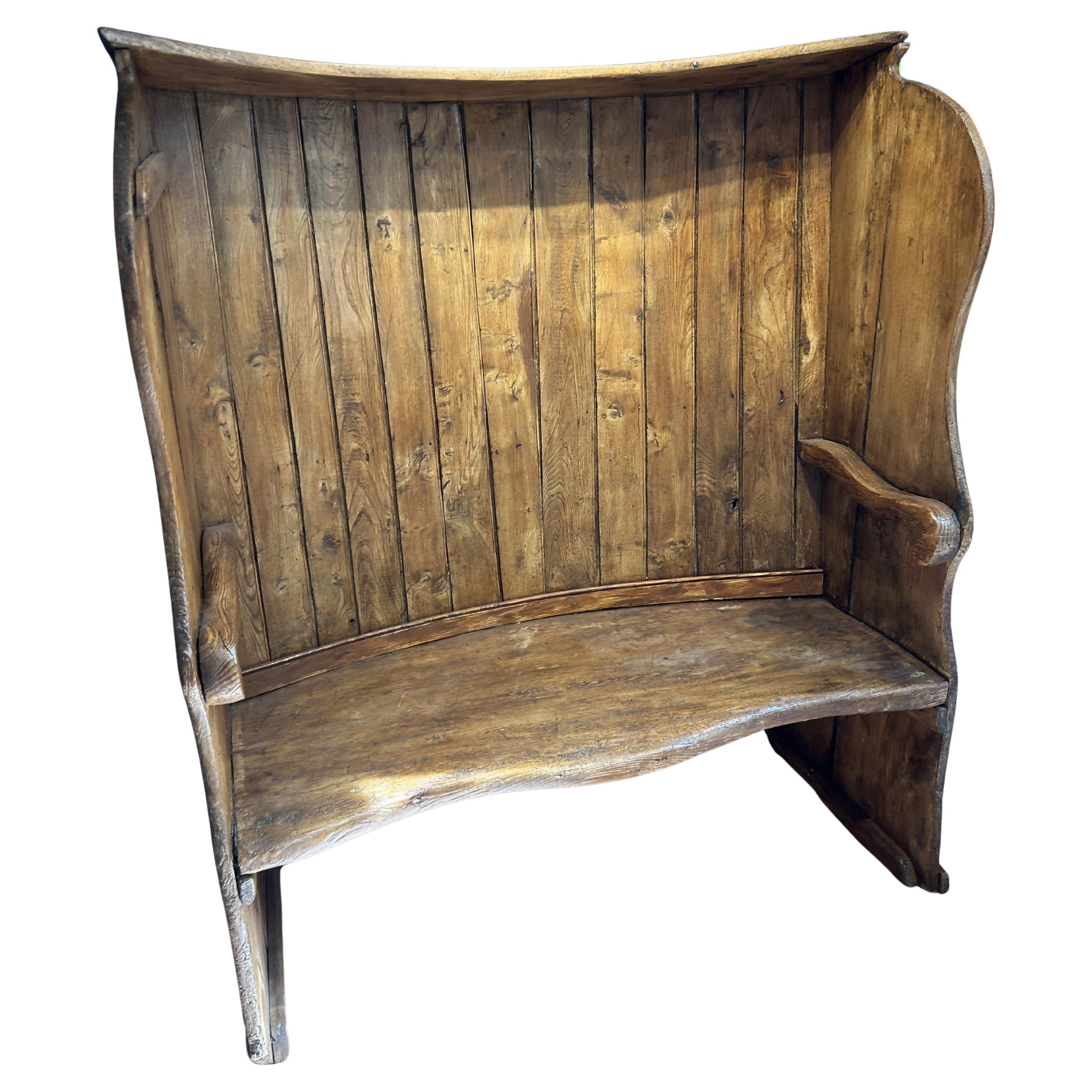 Late 18th Century Georgian Elm Settle