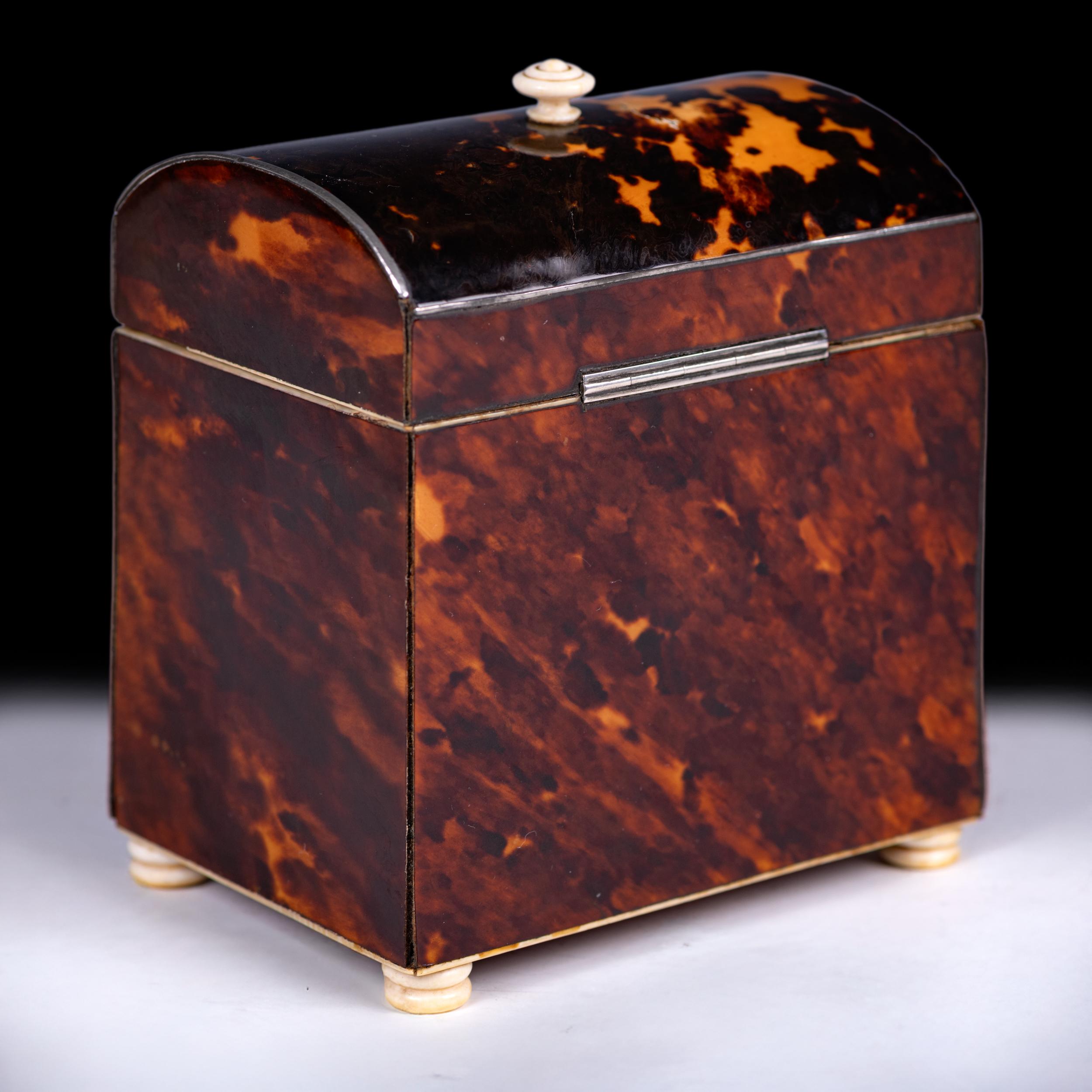 Anglais Boîte à thé en forme de dôme de la fin du XVIIIe siècle de l'Angleterre géorgienne en vente