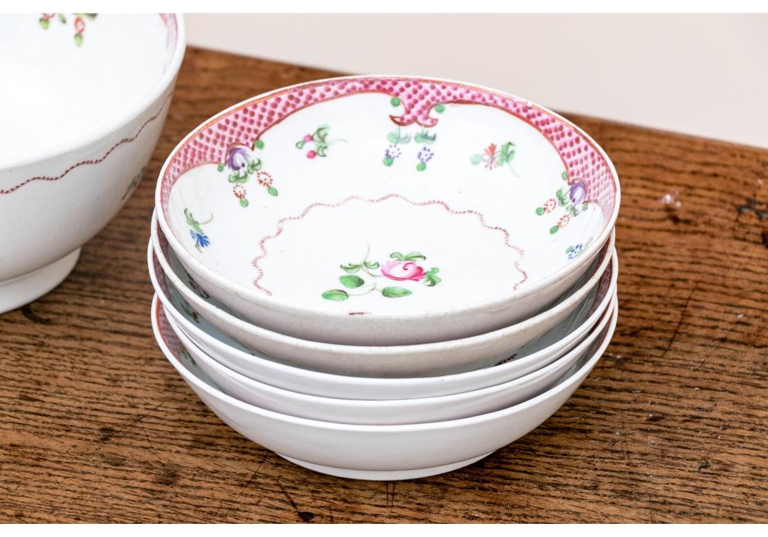 Late 18th Century Georgian English New Hall Partial Porcelain Tea Set For Sale 13