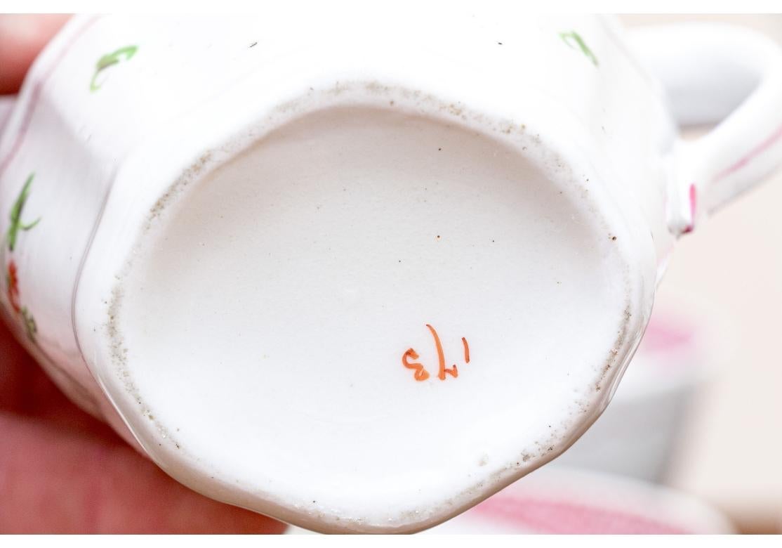 Late 18th Century Georgian English New Hall Partial Porcelain Tea Set For Sale 4