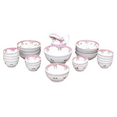 Juego de té parcial de porcelana inglés georgiano New Hall de finales del siglo XVIII