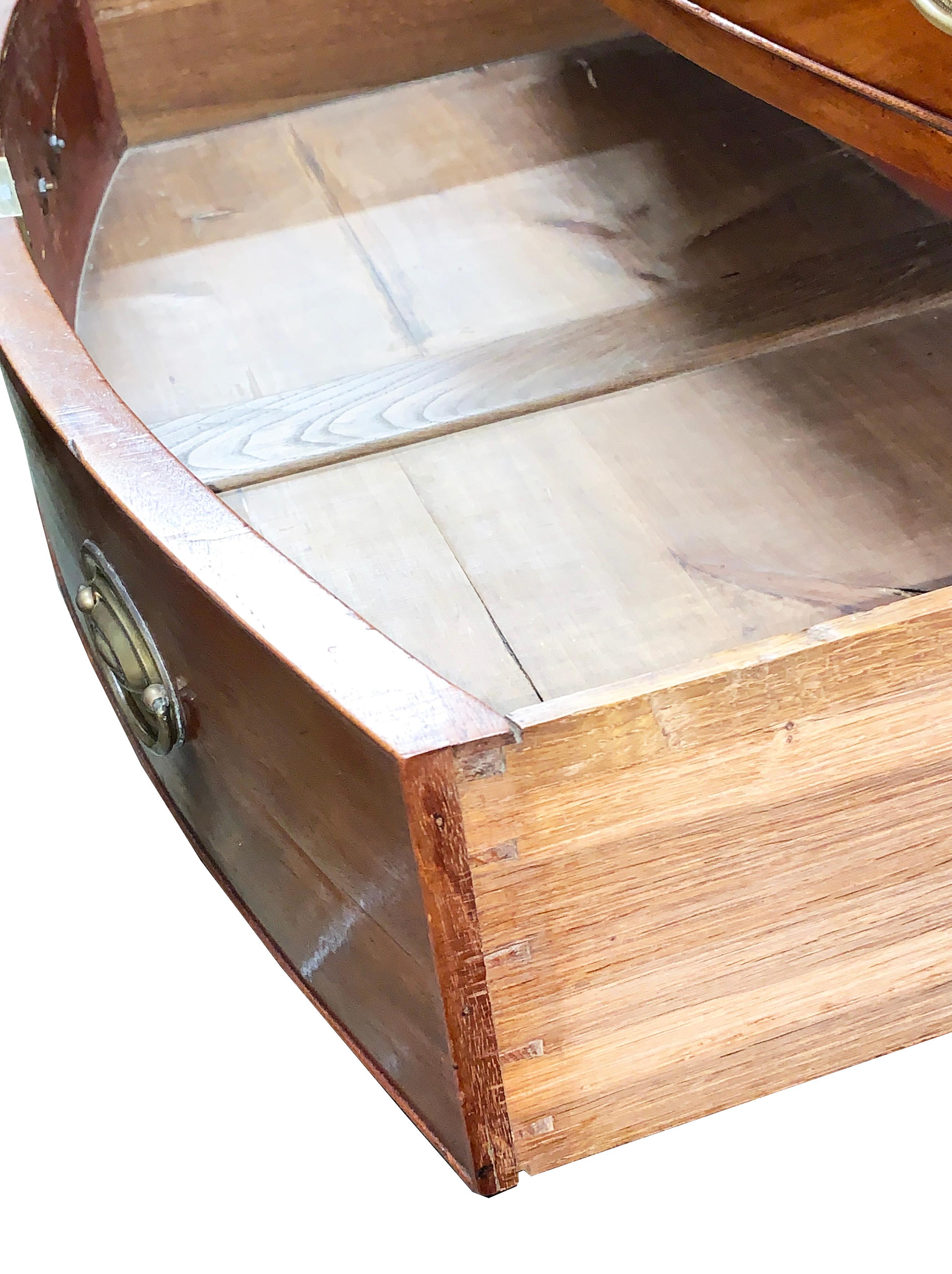 Late 18th Century Georgian Mahogany Bowfront Chest of Drawers 3