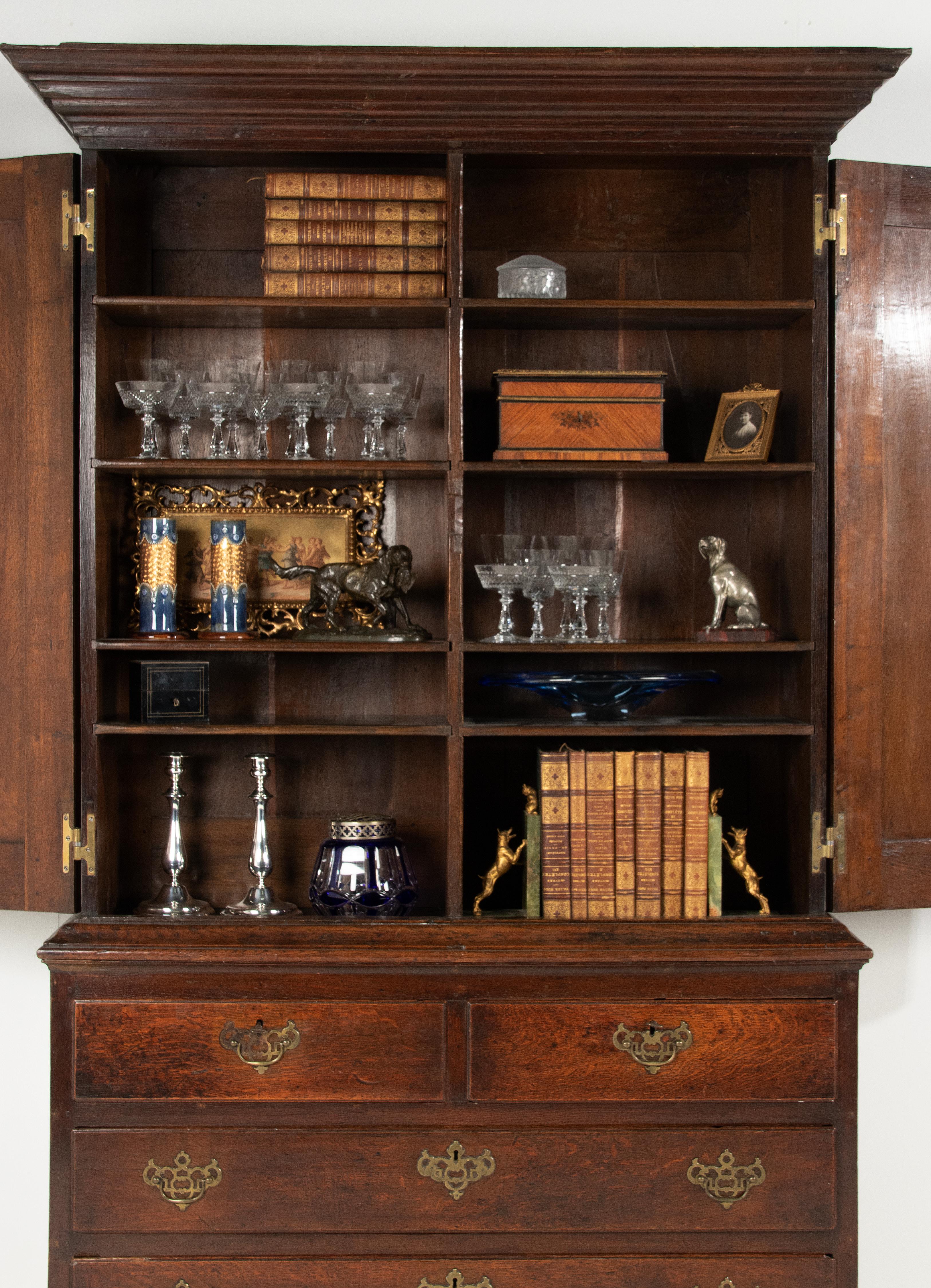 Late 18th Century Georgian Oak Cabinet / Cupboard For Sale 12