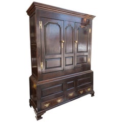 Antique Late 18th Century Georgian Oak Livery Cabinet, circa 1780, Very Stable / Useable