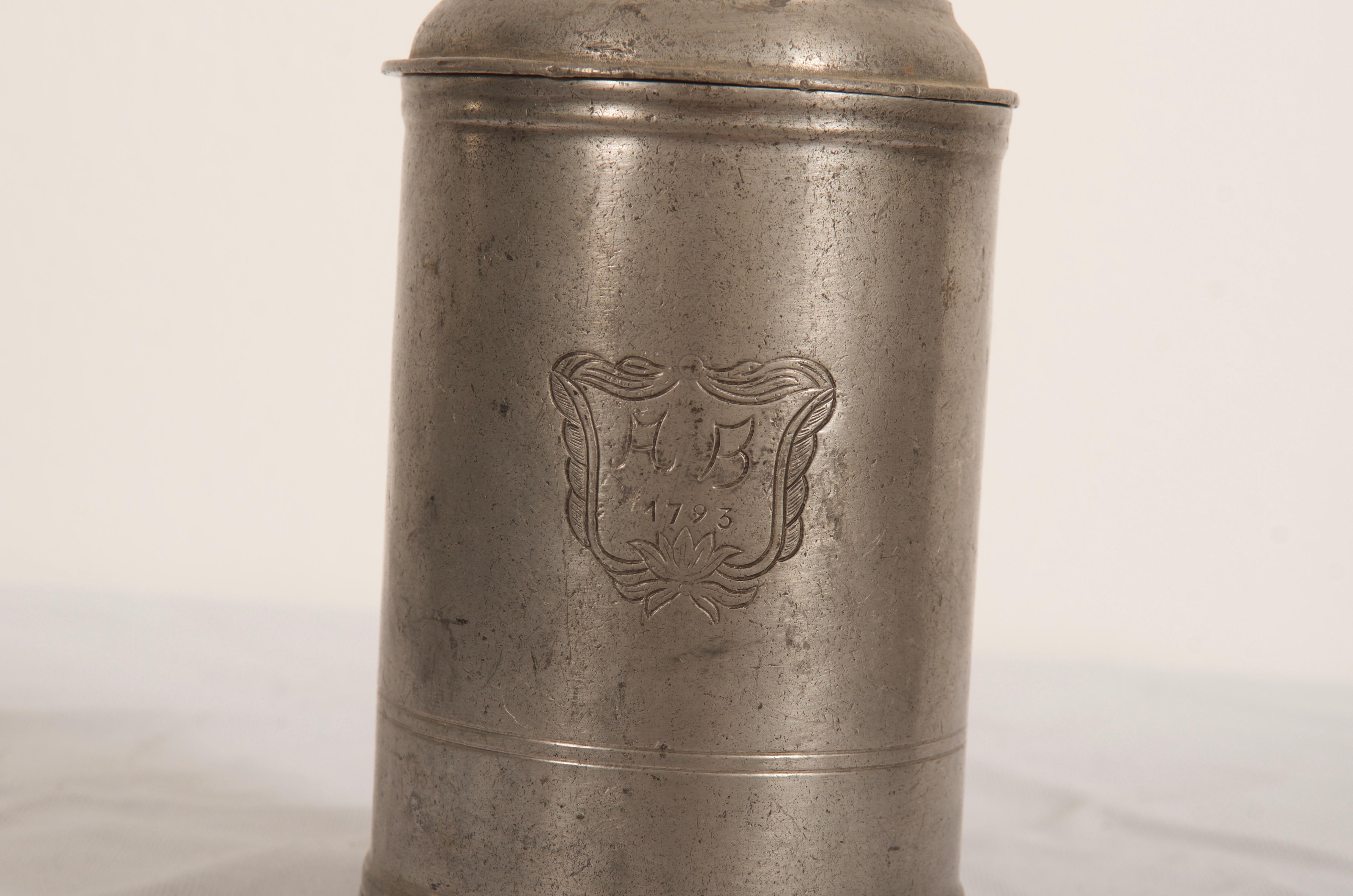 Late 18th Century German Beer Stein For Sale 2
