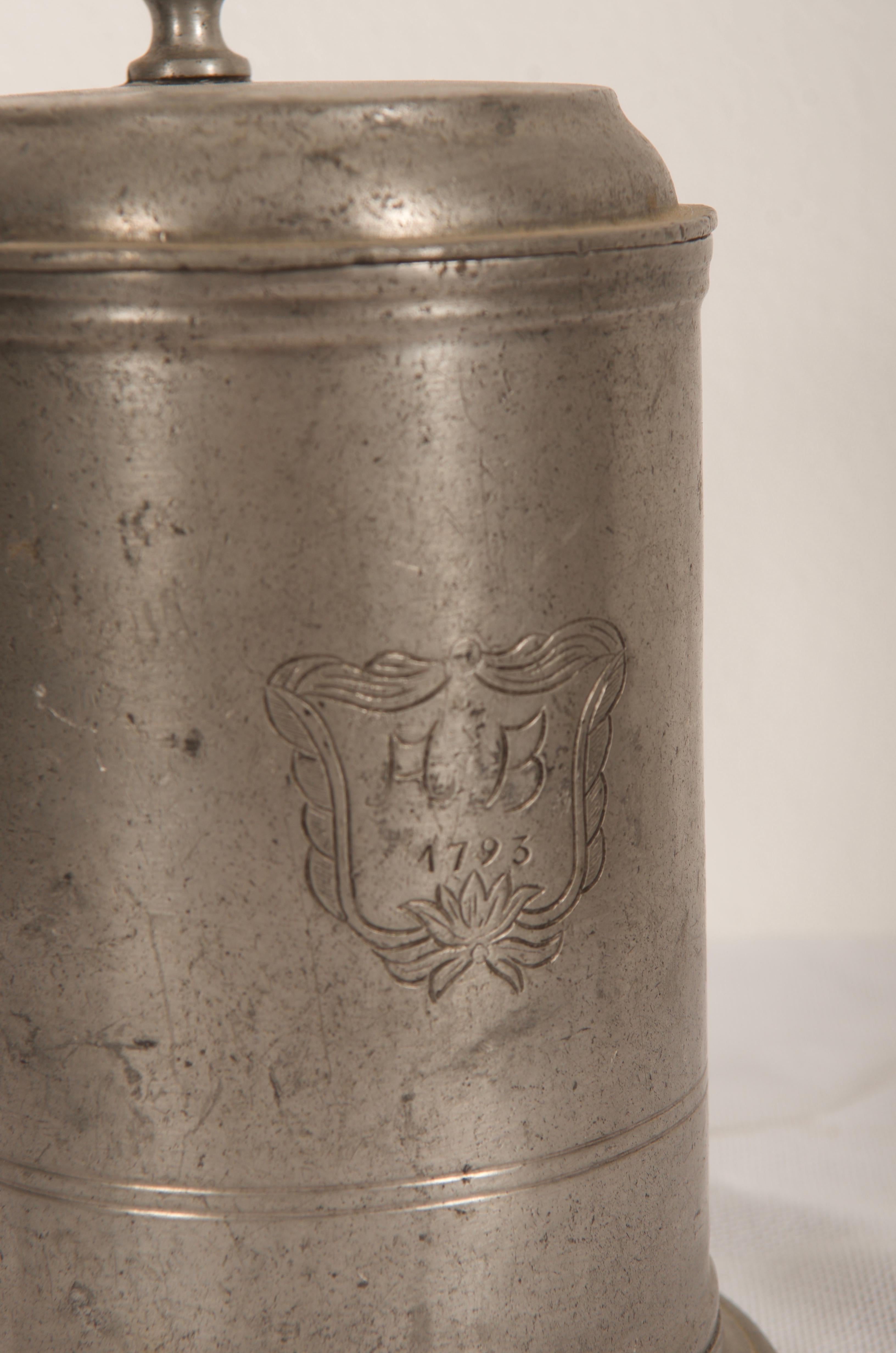 Late 18th Century German Beer Stein For Sale 3