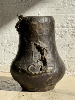 Late 18th Century German Bronze Vase with Scaling Dragons