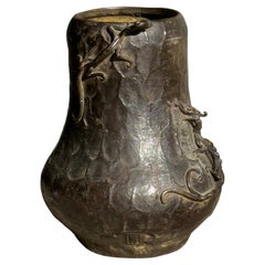Late 18th Century German Bronze Vase with Scaling Dragons