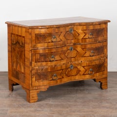 Late 18th Century German Rococo Inlaid Chest of Three Drawers