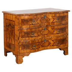 Late 18th Century German Rococo Inlaid Chest of Three Drawers