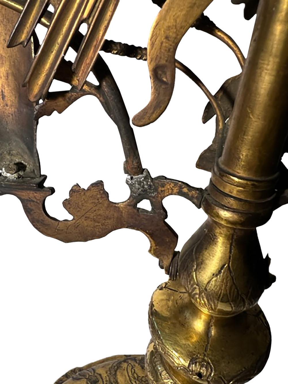 Fin du XVIIIe siècle Monstrance italienne dorée de la fin du XVIIIe siècle en vente