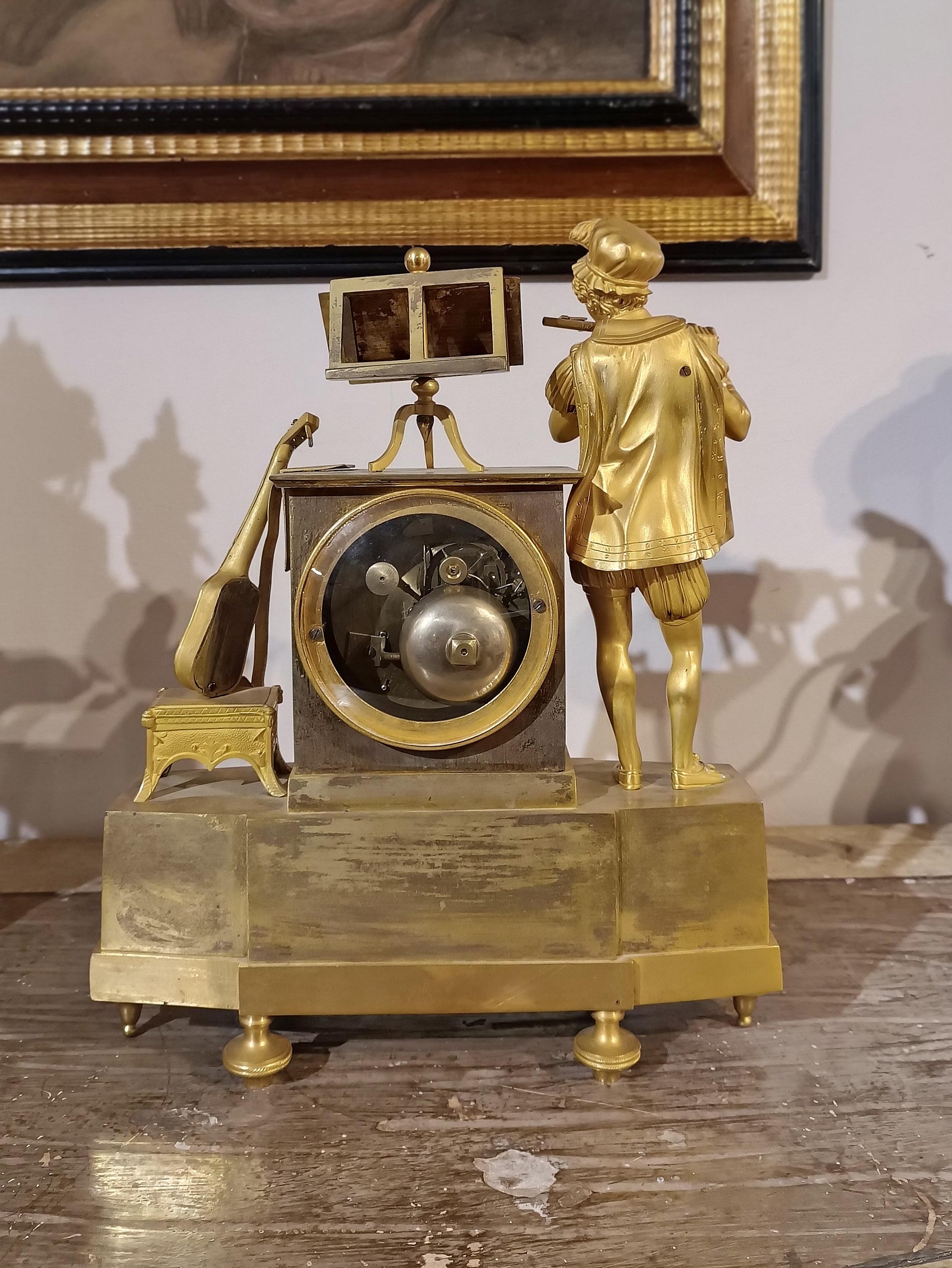 Francese LATE 18th CENTURY GILDED NEOCLASSICAL CLOCK in vendita