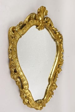 Late 18th Century Gilt Baroque Wall Mirror, Handcarved - Italy ca. 1790