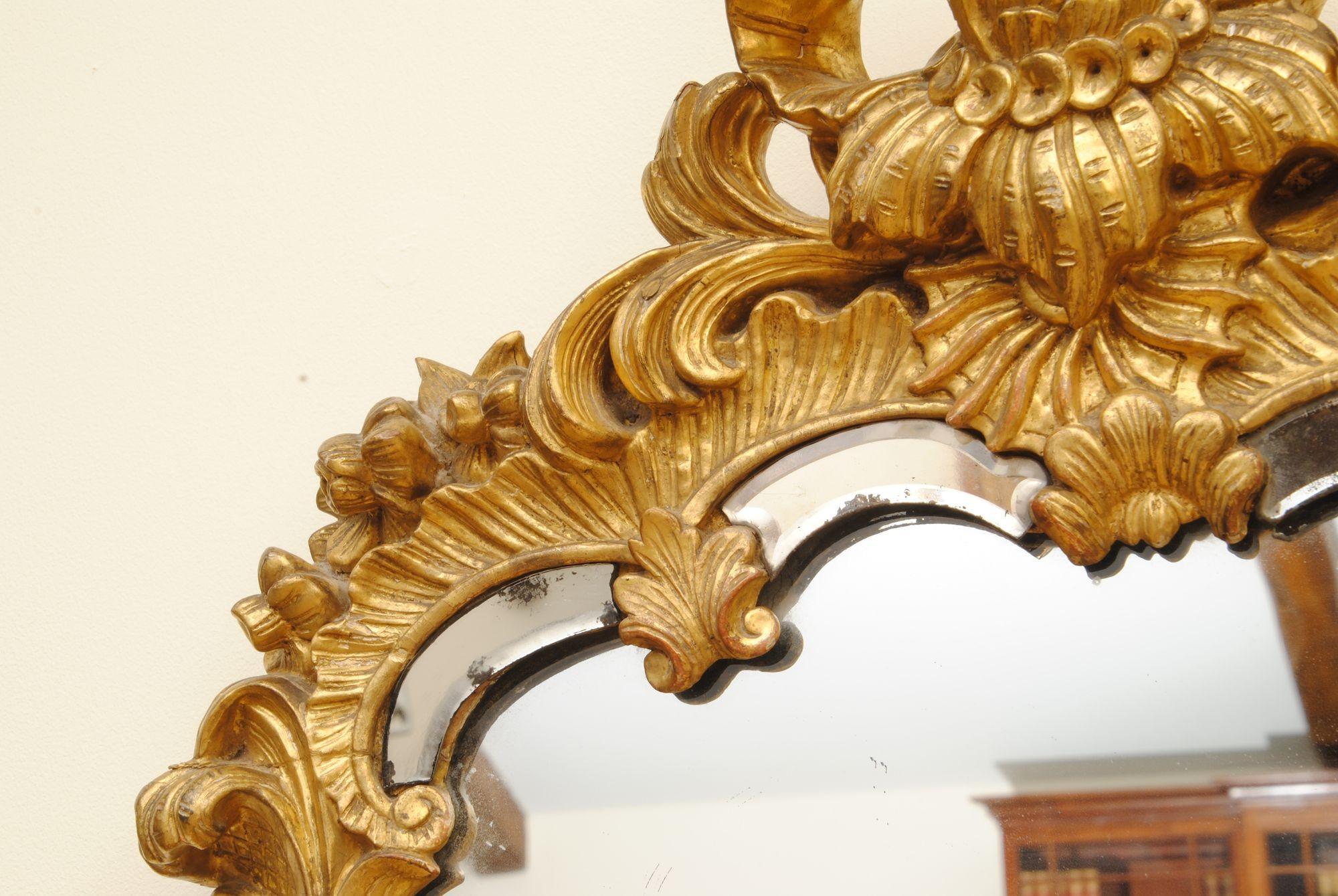 European Late 18th Century Gilt Wood And Bordered Mirror For Sale