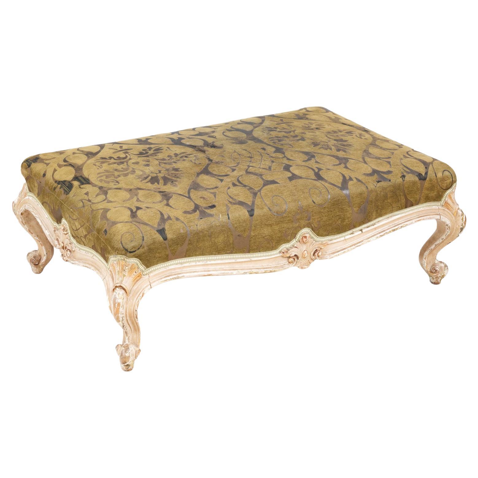 Late 18th Century Giltwood Central Ottoman For Sale