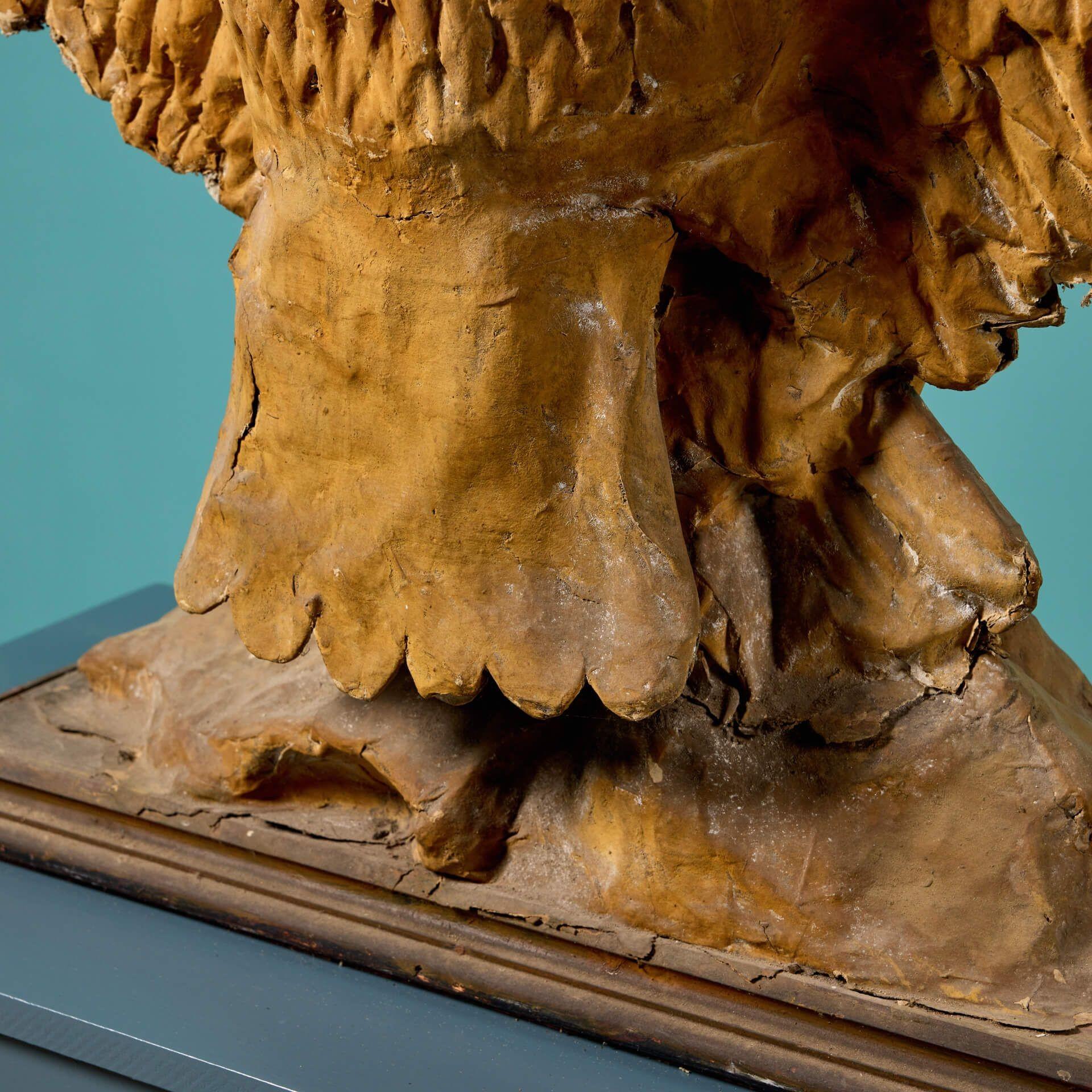 Paper Late 18th Century Golden Painted Eagle Statue For Sale