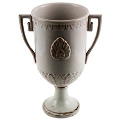 Fin du XVIIIe siècle, vase classique grec en terre cuite émaillée Ceramiche di Este Ceramiche