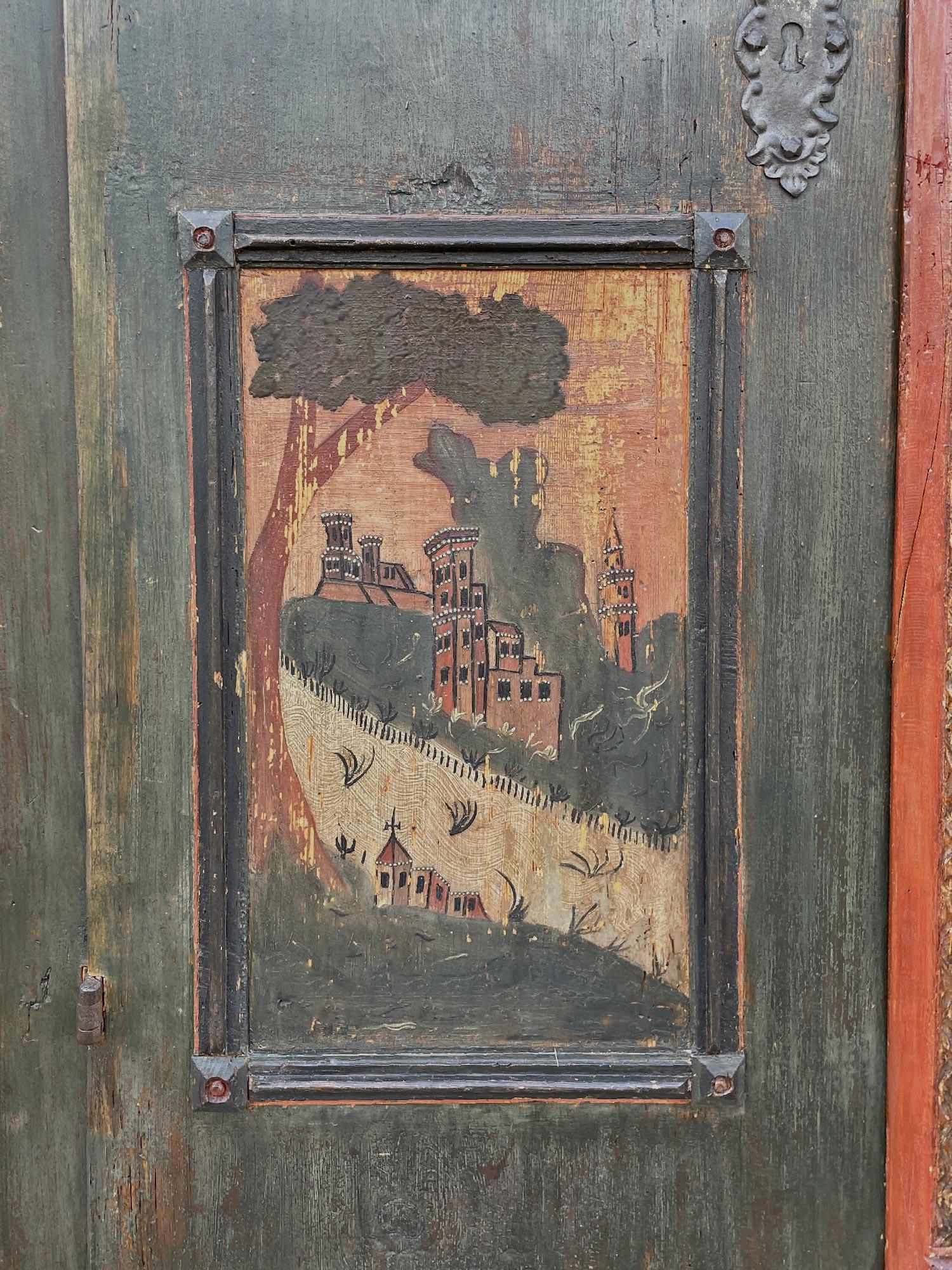 Late 18th Century Green Painted Cabinet 4