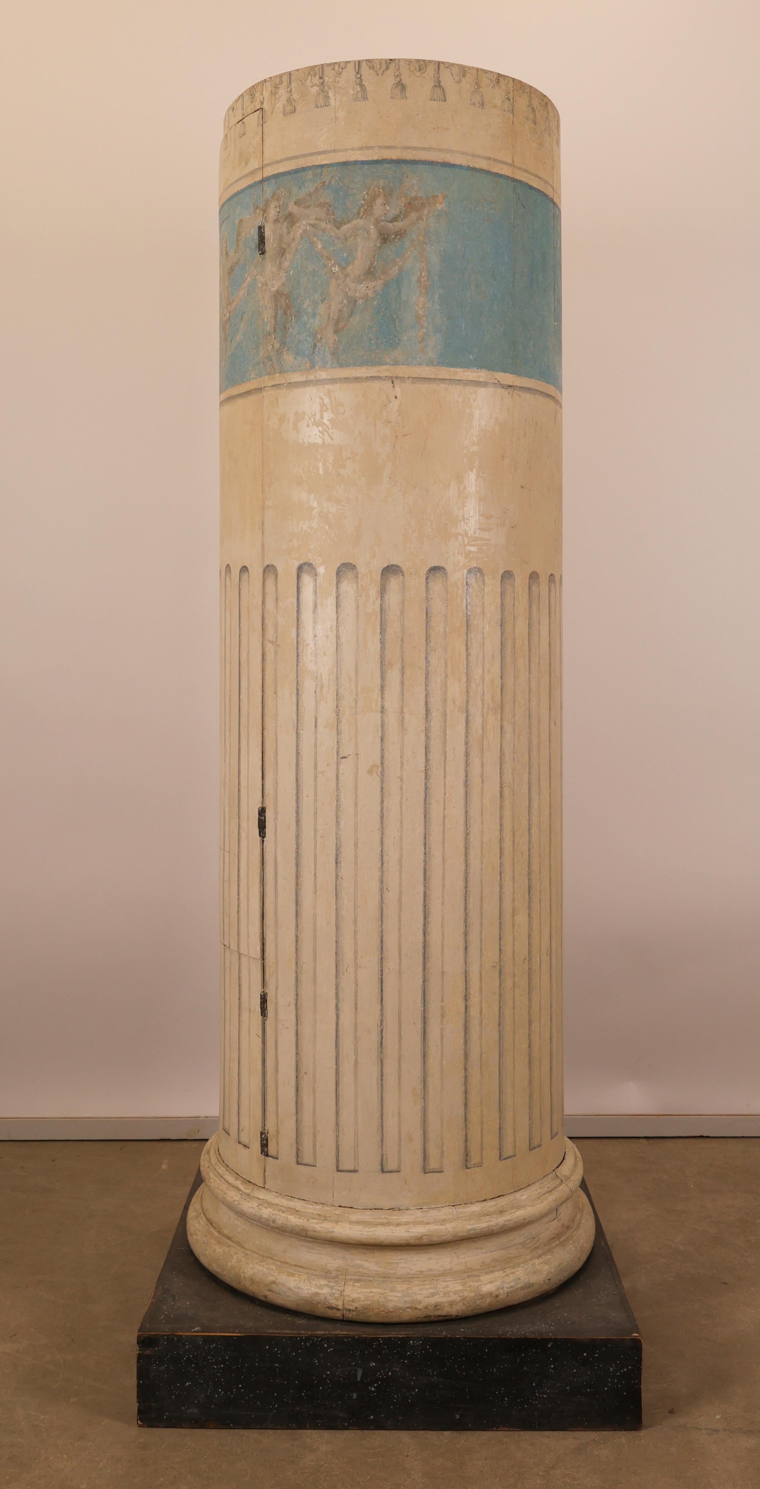 Late 18th Century Gustavian Column Cabinet For Sale 1