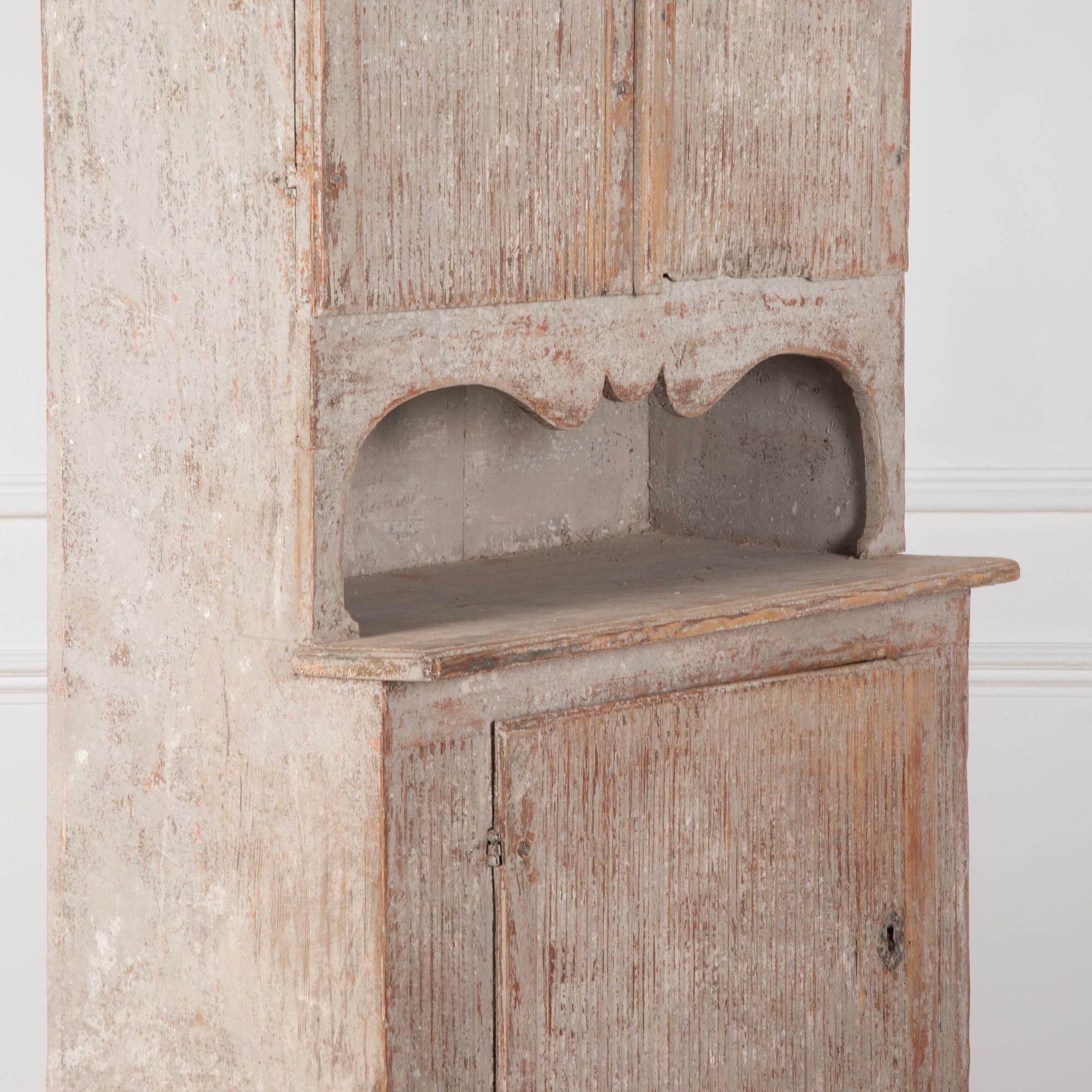 Pine Late 18th Century Gustavian Cupboard For Sale