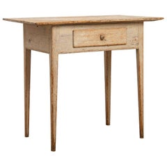 Late 18th Century Gustavian Desk in Pine with Drawer
