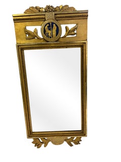 Late 18th Century Gustavian Gilt Swedish Mirror with Original Glass