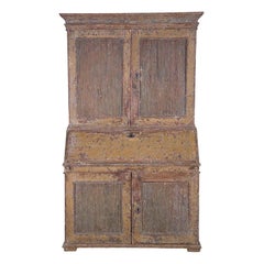 Late 18th Century Gustavian Secretaire with Reeded Doors