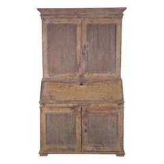 Late 18th Century Gustavian Secretaire with Reeded Doors