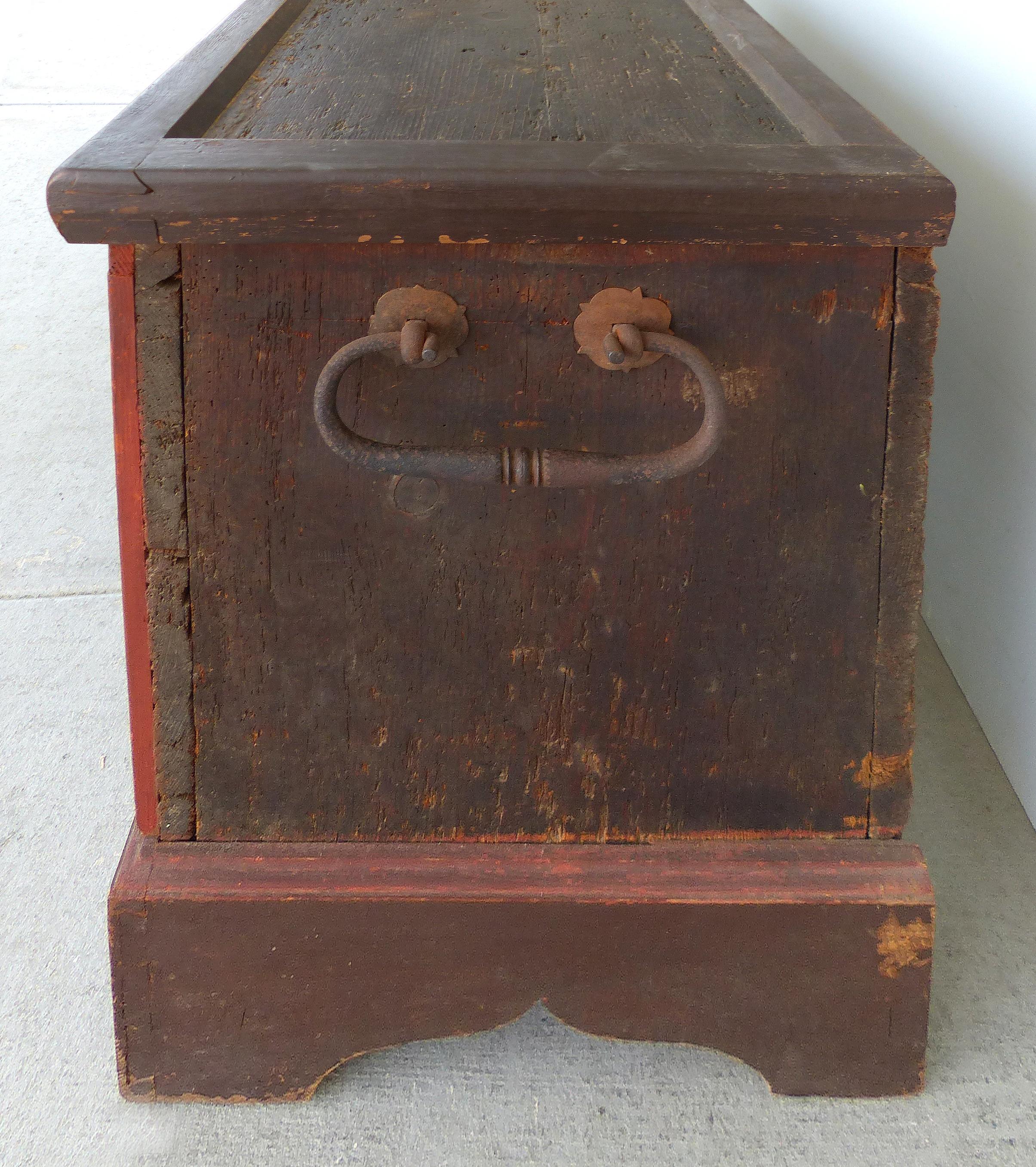 Primitive Late 18th Century Hand Painted Bavarian Dowry Chest Dated 1767 For Sale