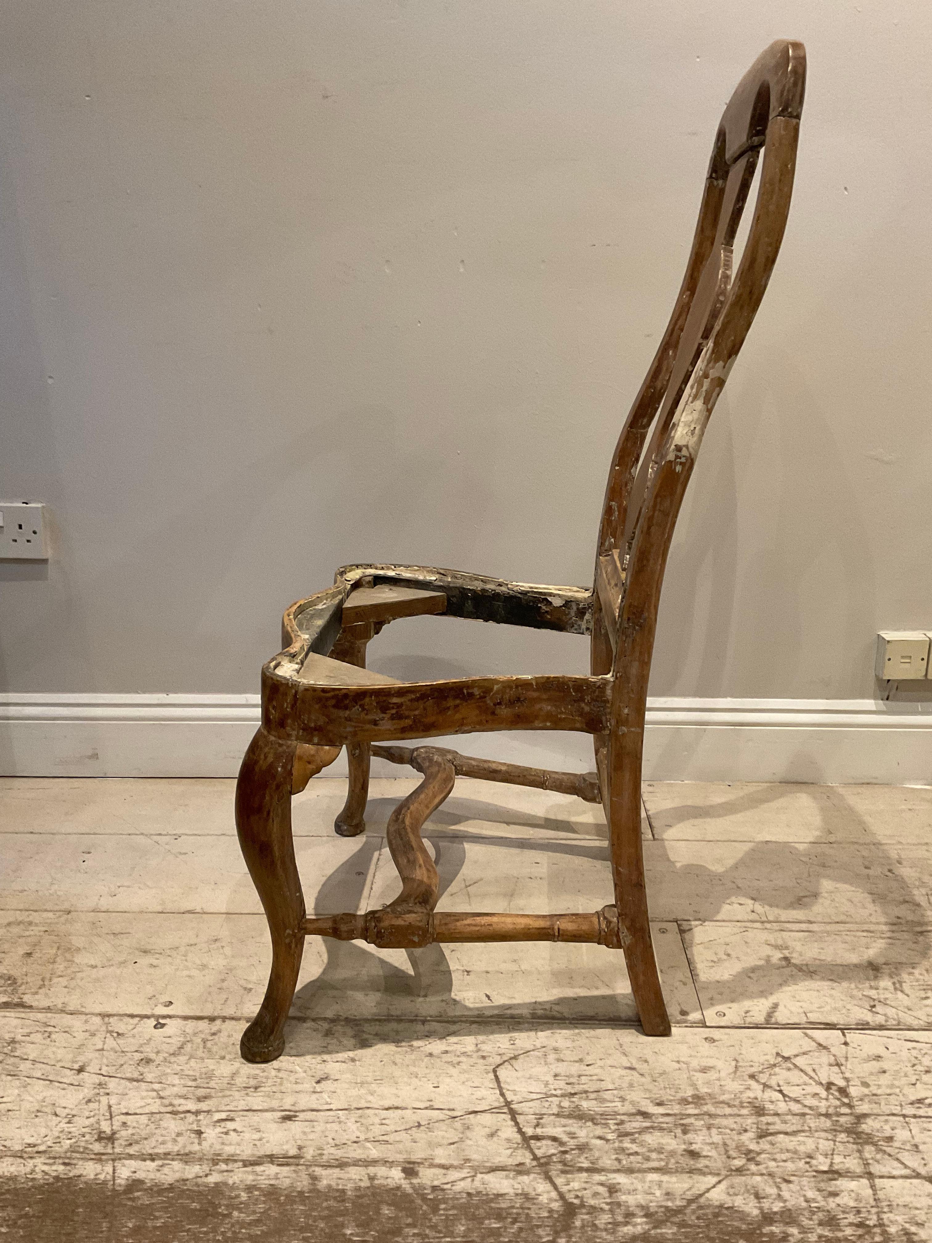 Schwedischer Stuhl mit hoher Rückenlehne und Ledersitz aus dem späten 18. Jahrhundert im Angebot 5