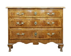 Late 18th Century Inlaid Burr Elm Rococo Commode
