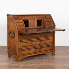 Late 18th Century Inlaid Oak Secretary Bureau, Denmark