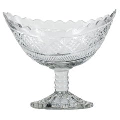 Late 18th Century Irish Cut Glass Boat Shaped Centre Bowl