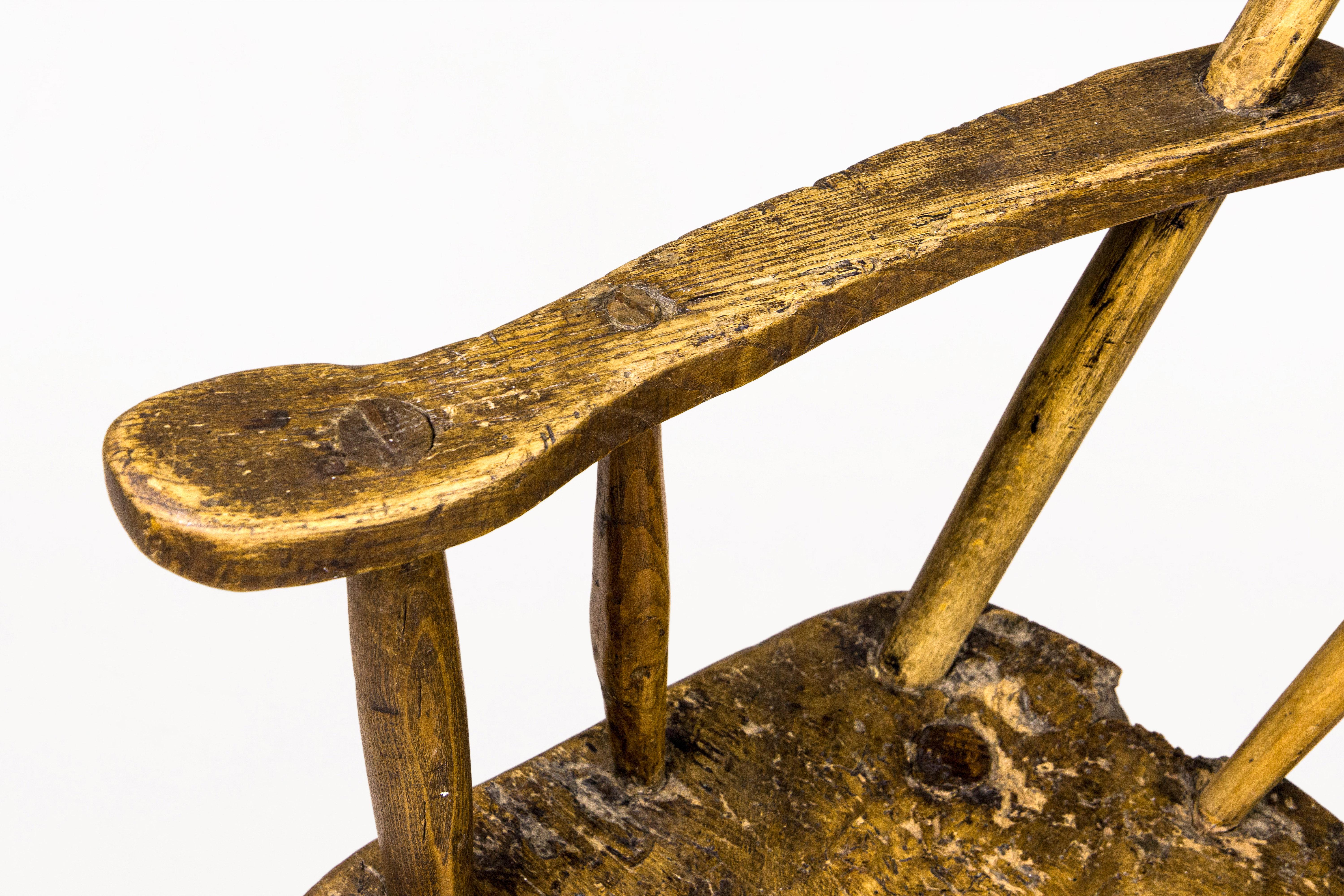 Late 18th Century Irish Folk Art Armchair, Circa 1780, Ireland For Sale 2