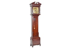 Late 18th Century Irish George III Mahogany and Brass Longcase Clock