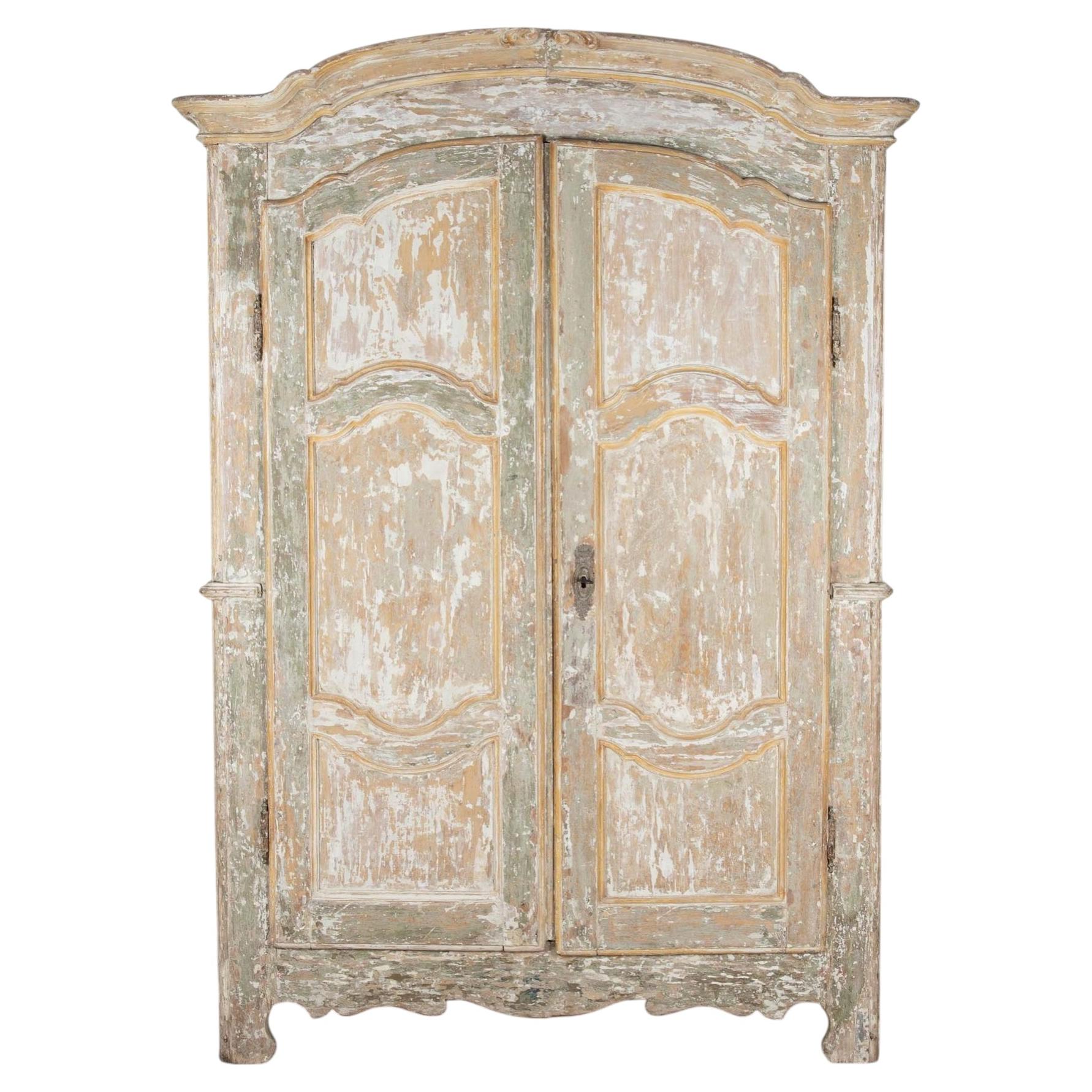 Late 18th Century Italian Armoire in Polychrome Decoration