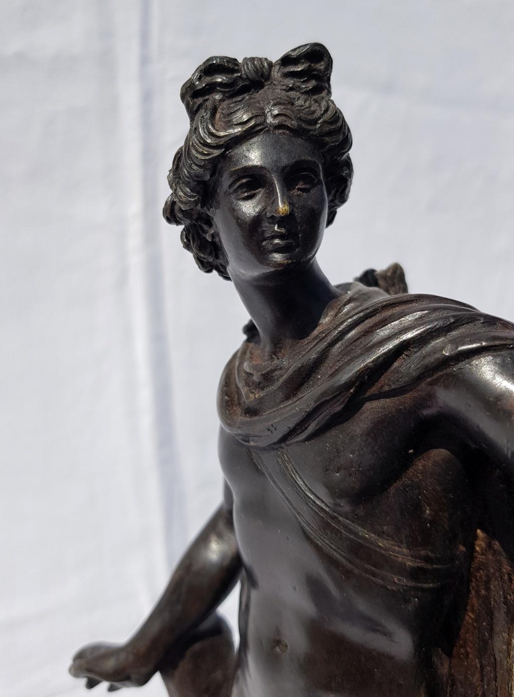 Late 18th Century Italian Bronze Sculpture, Apollo Belvedere Italy Neoclassical 6