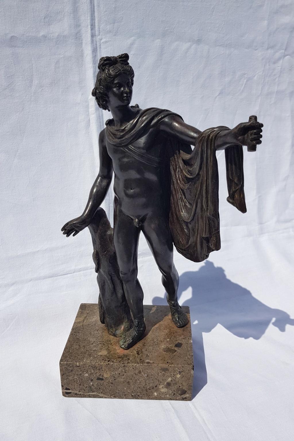 Late 18th Century Italian Bronze Sculpture, Apollo Belvedere Italy Neoclassical 1