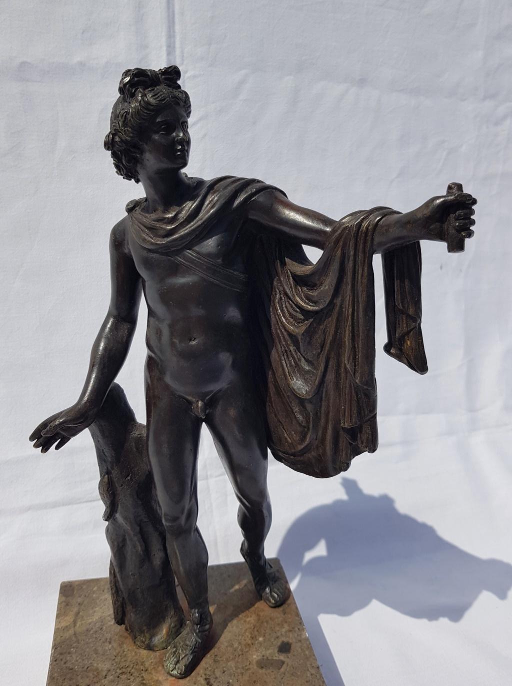 Late 18th Century Italian Bronze Sculpture, Apollo Belvedere Italy Neoclassical 5