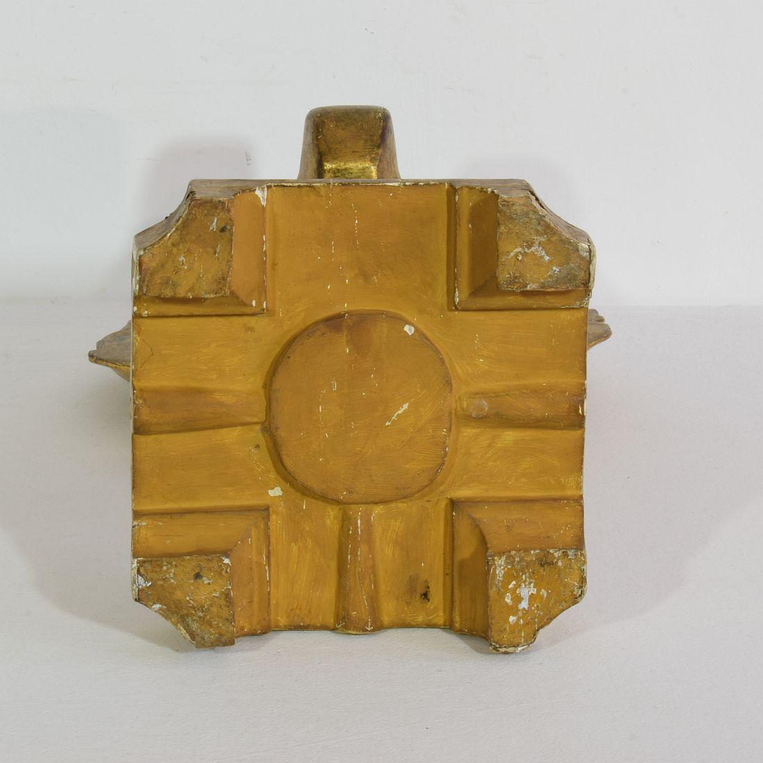 Late 18th Century Italian Carved Giltwood Baroque Candleholder 13